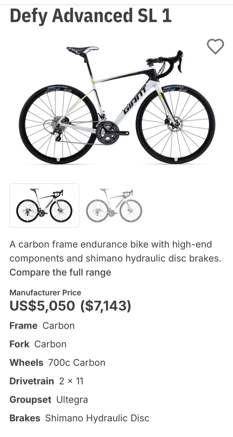 Carbon Giant Defy Advanced SL1 Carbon Wheels Ultegra - photo 2