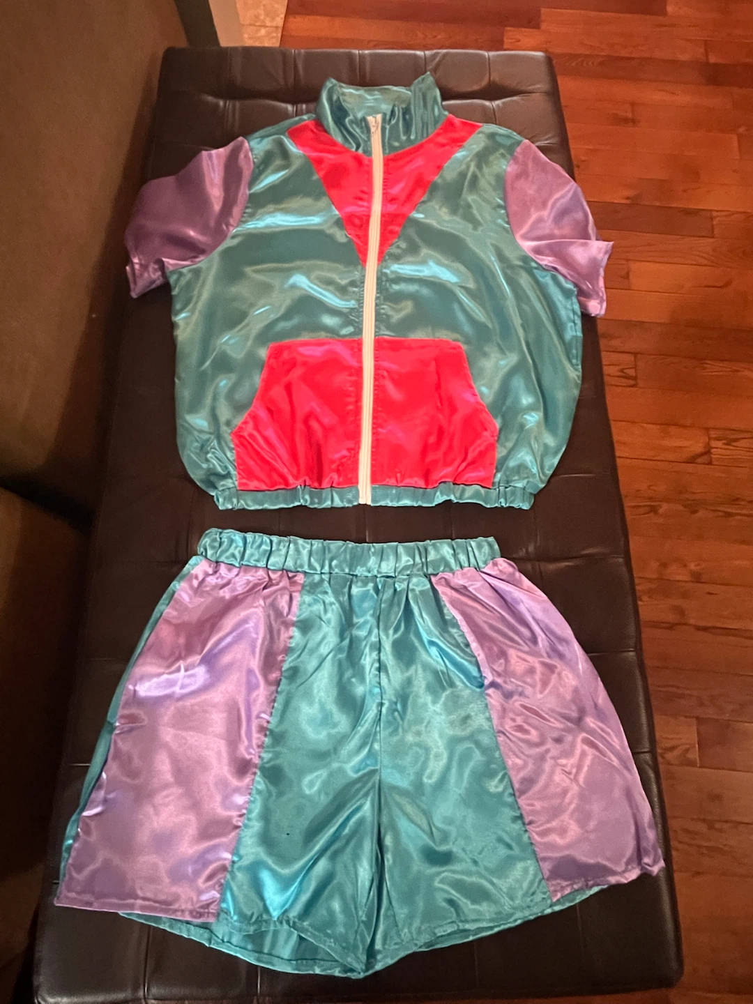 NEW Vintage Satin Tracksuit Shorts Set