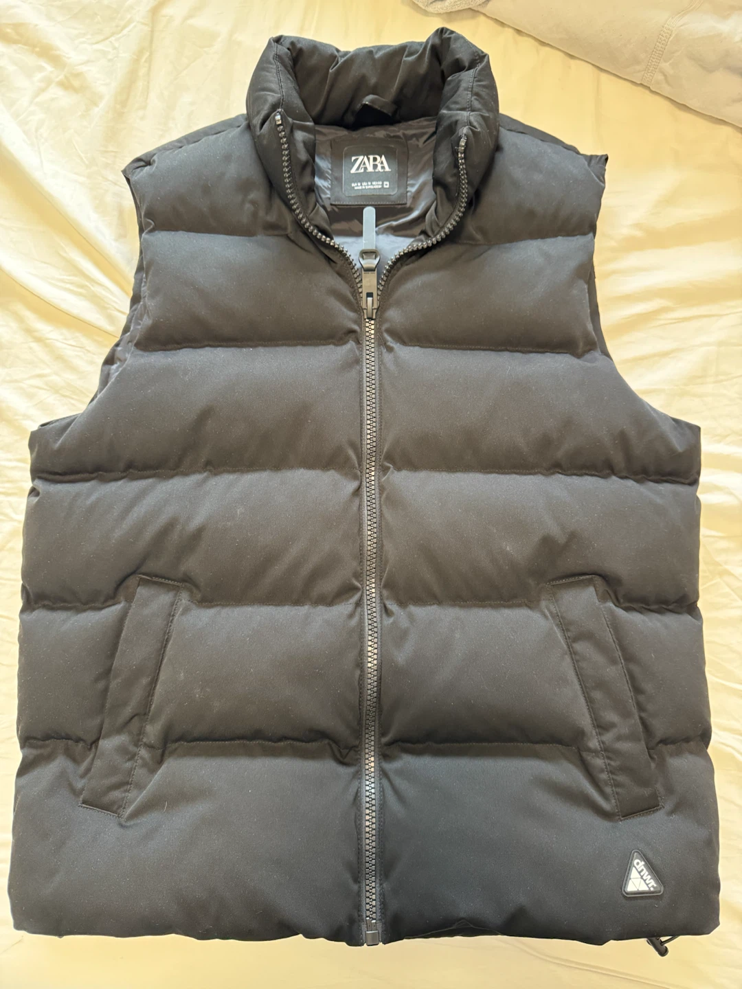 Zara black puffer vest