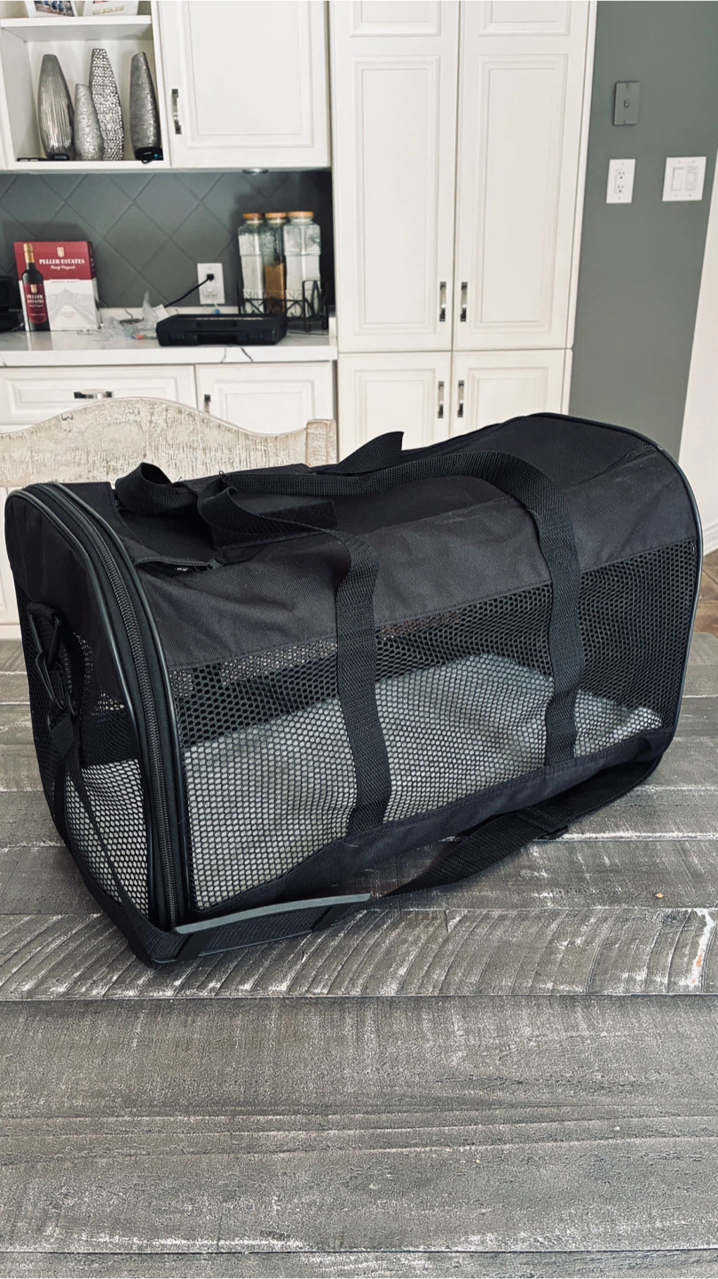 Small dog/cat carrier with soft bed