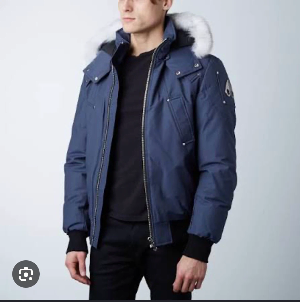 Moose Knuckles Navy Bomber Jacket