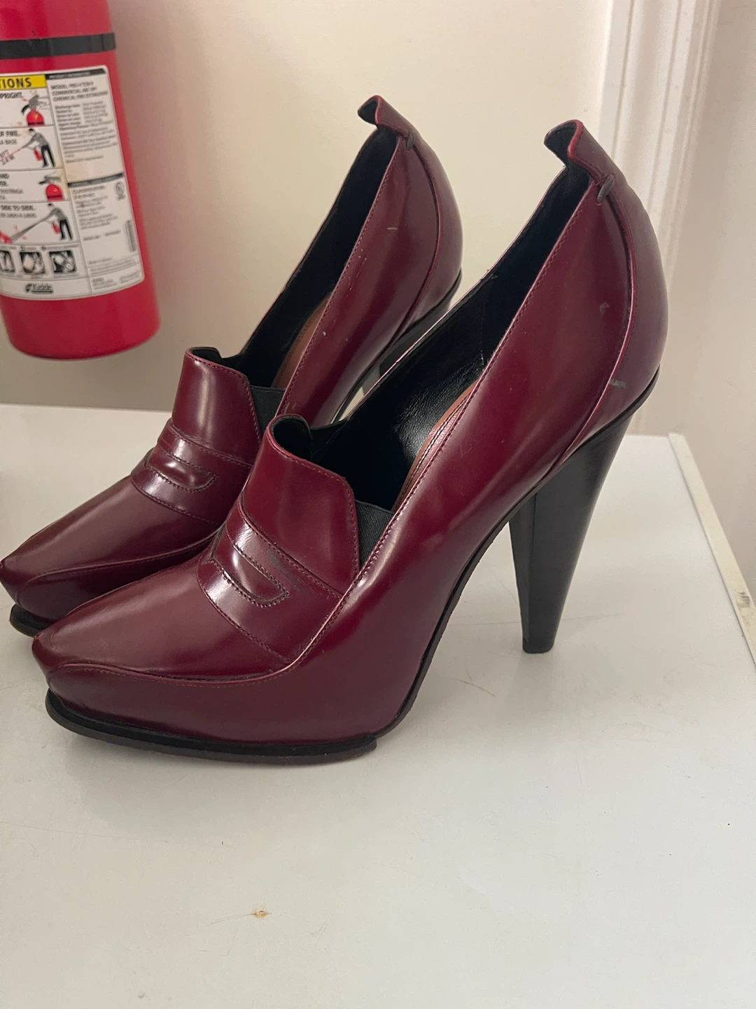 Derek Lam Burgundy Patent Leather Heels