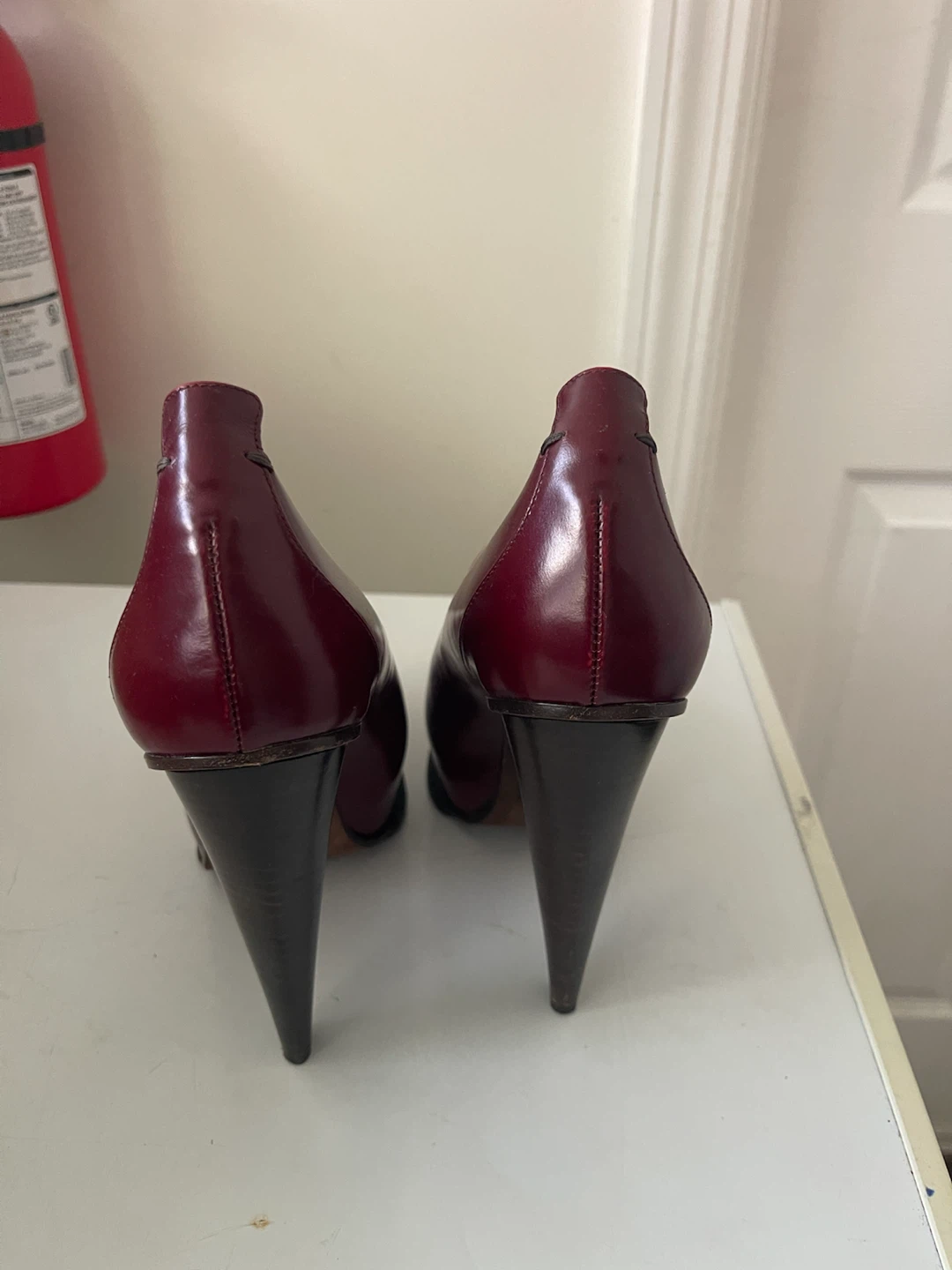 Derek Lam Burgundy Patent Leather Heels - photo 4