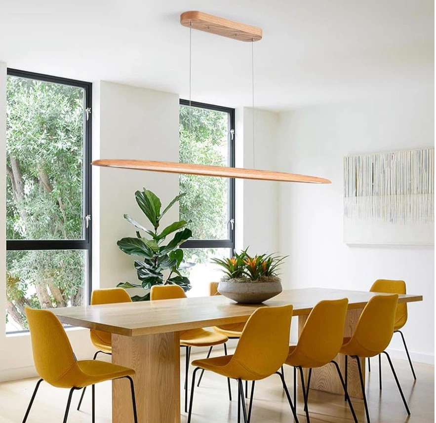 YISDESIGN Wood LED Linear Pendant Light - photo 5