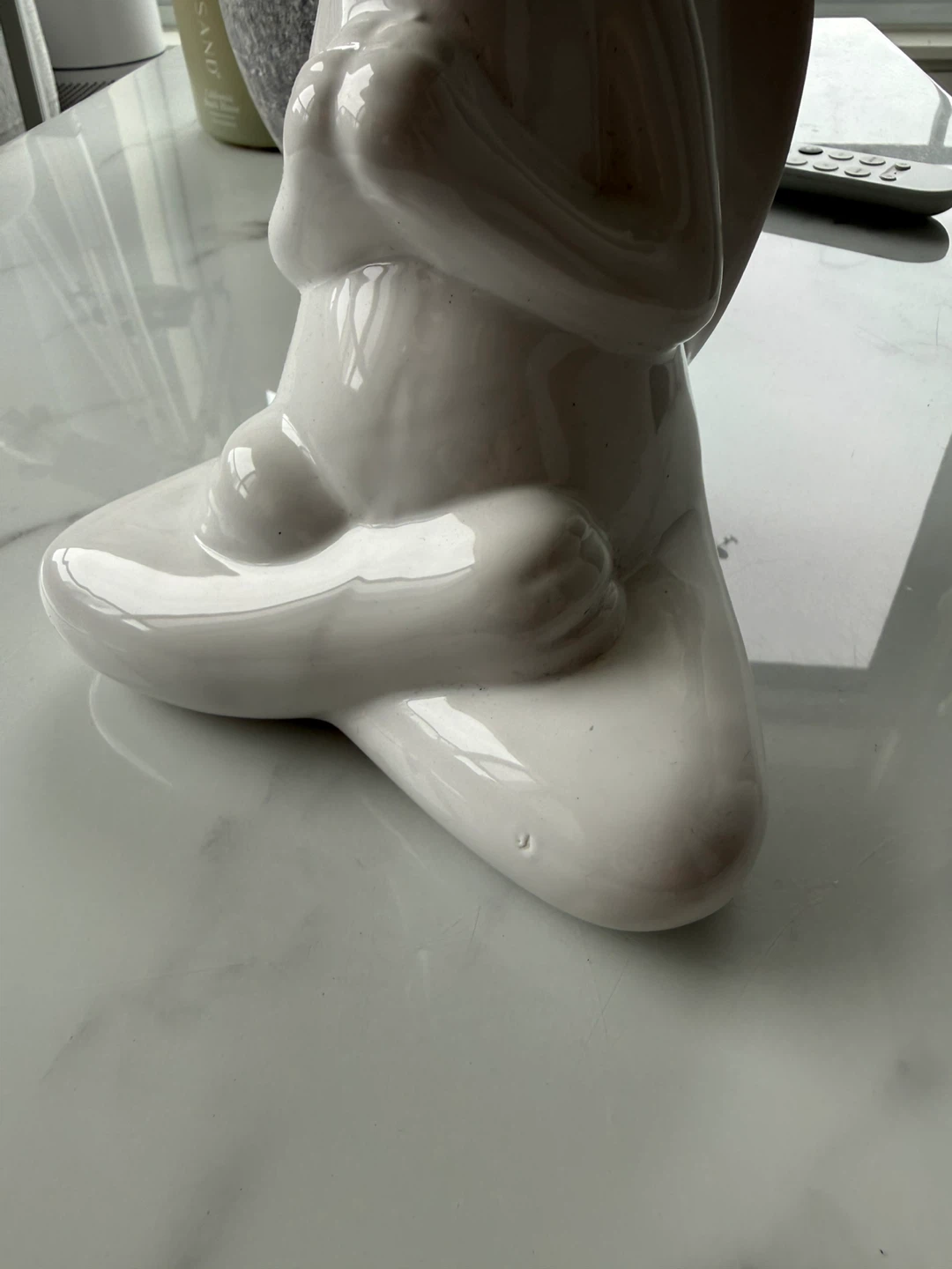 Ceramic Meditating Yoga Bunny Figurine - photo 3