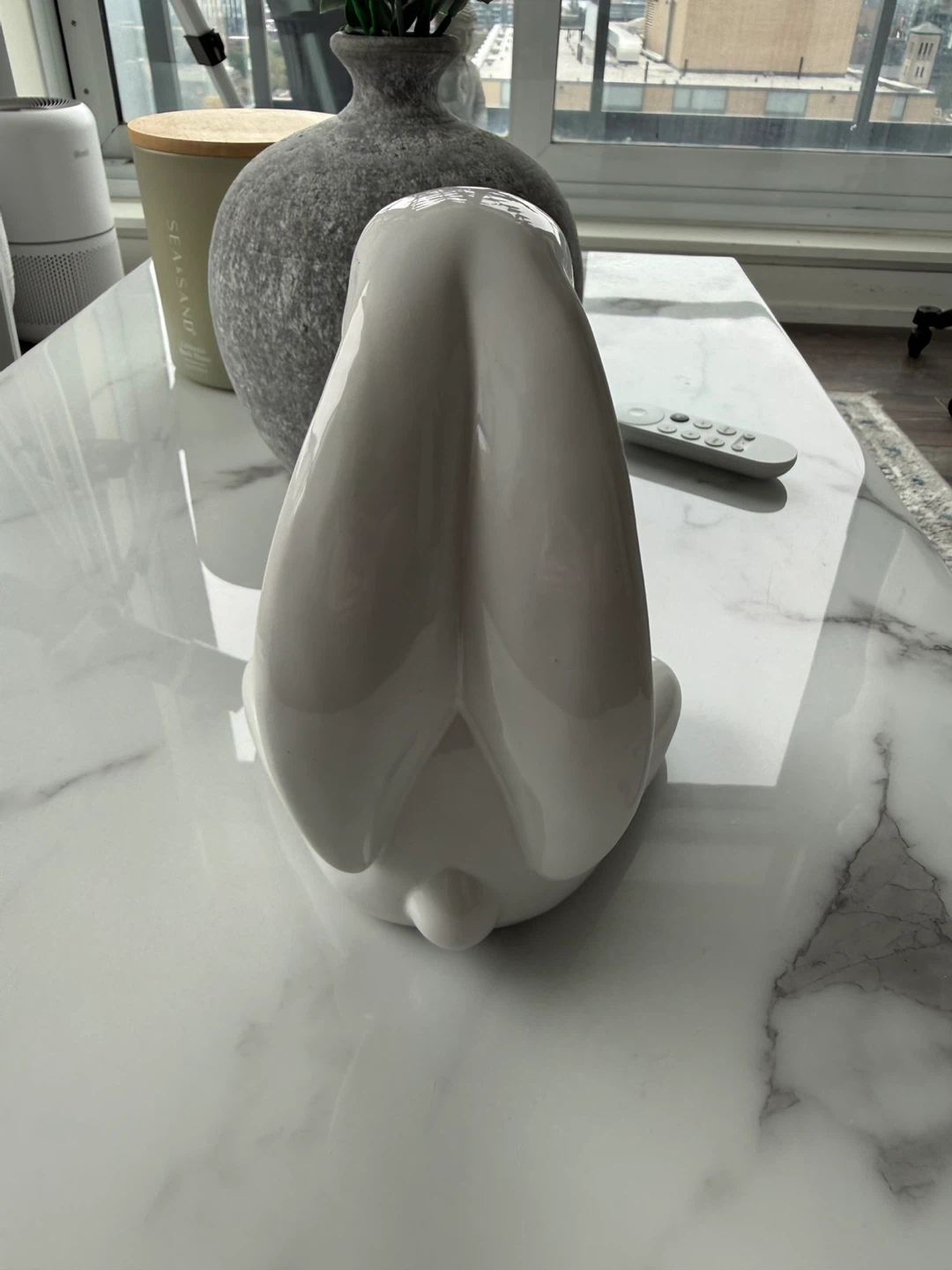 Ceramic Meditating Yoga Bunny Figurine - photo 4