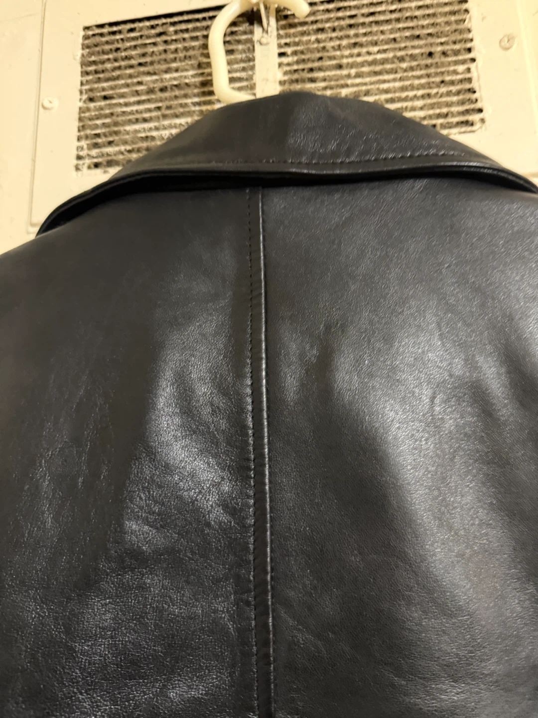 Black Leather Motorcycle Jacket - photo 5