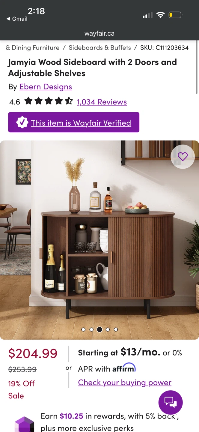 Ebern Designs Jamyia Wood cabinet