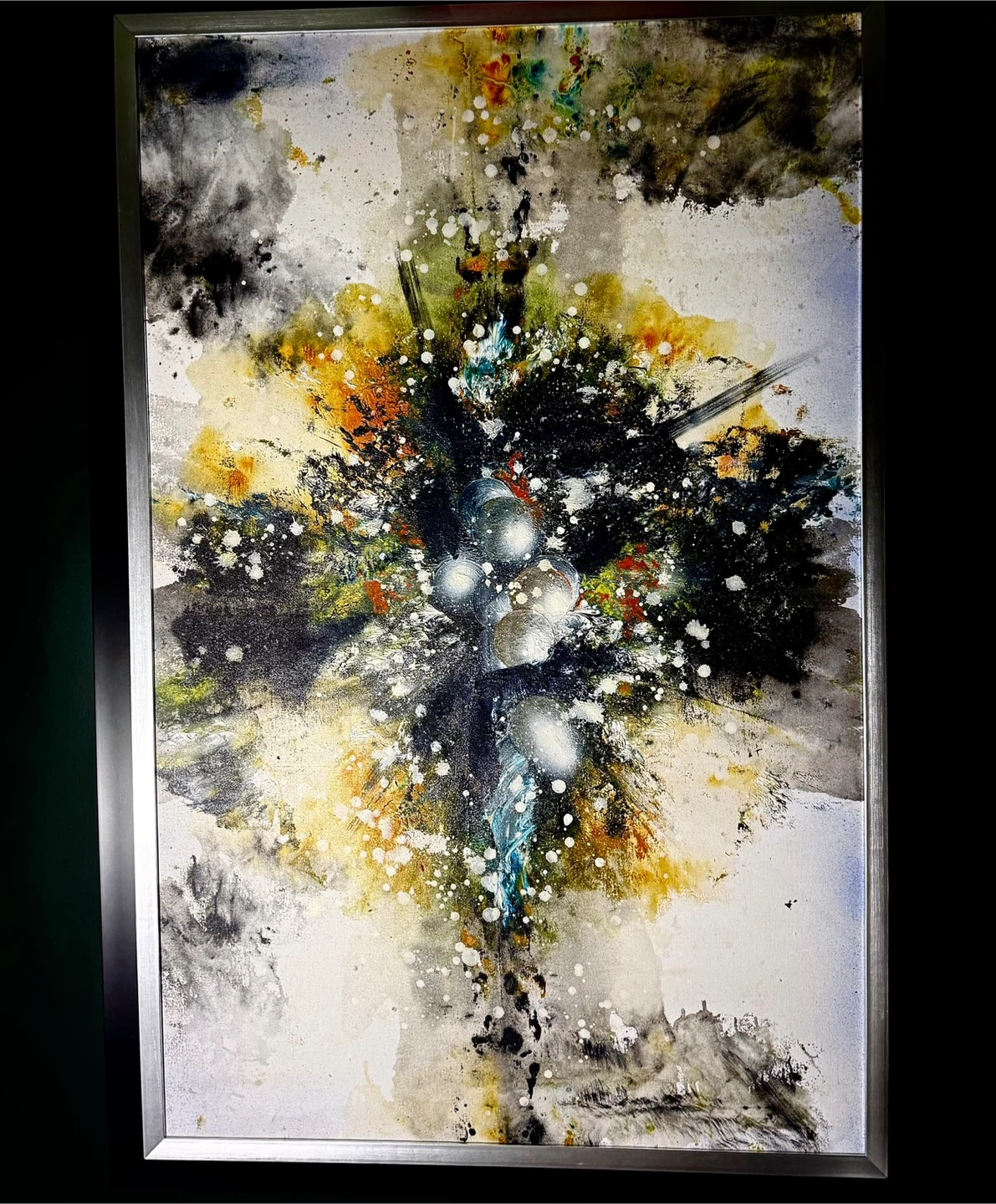 Large Abstract Framed Painting - photo 2