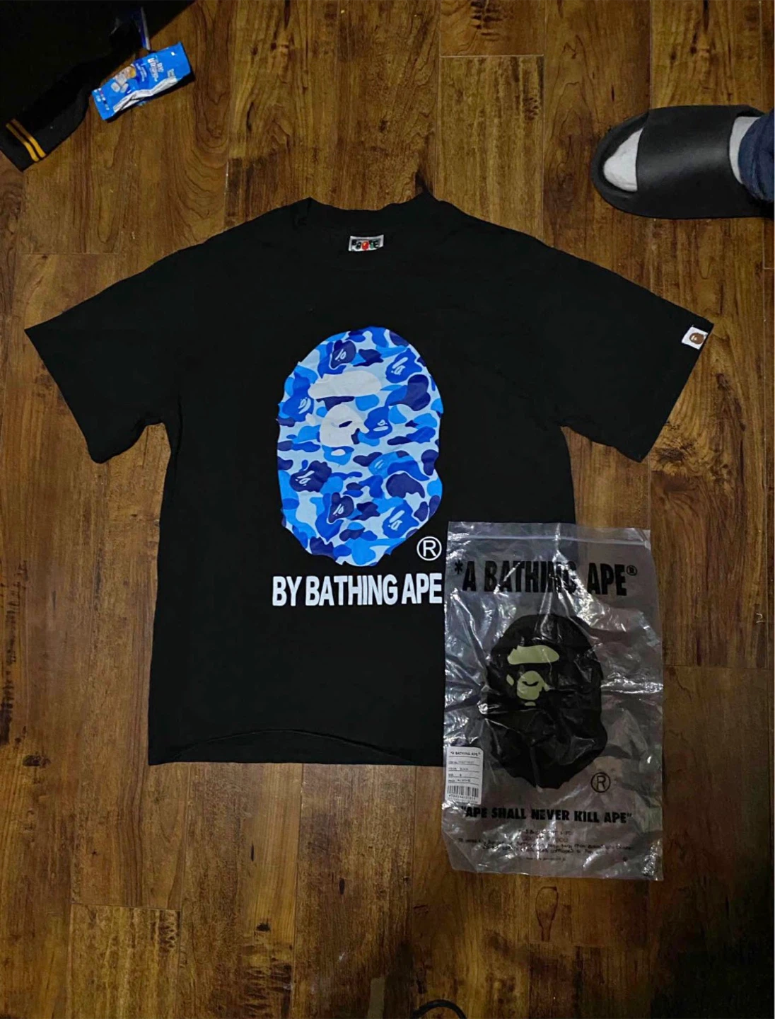 Blue bape t shirt size small