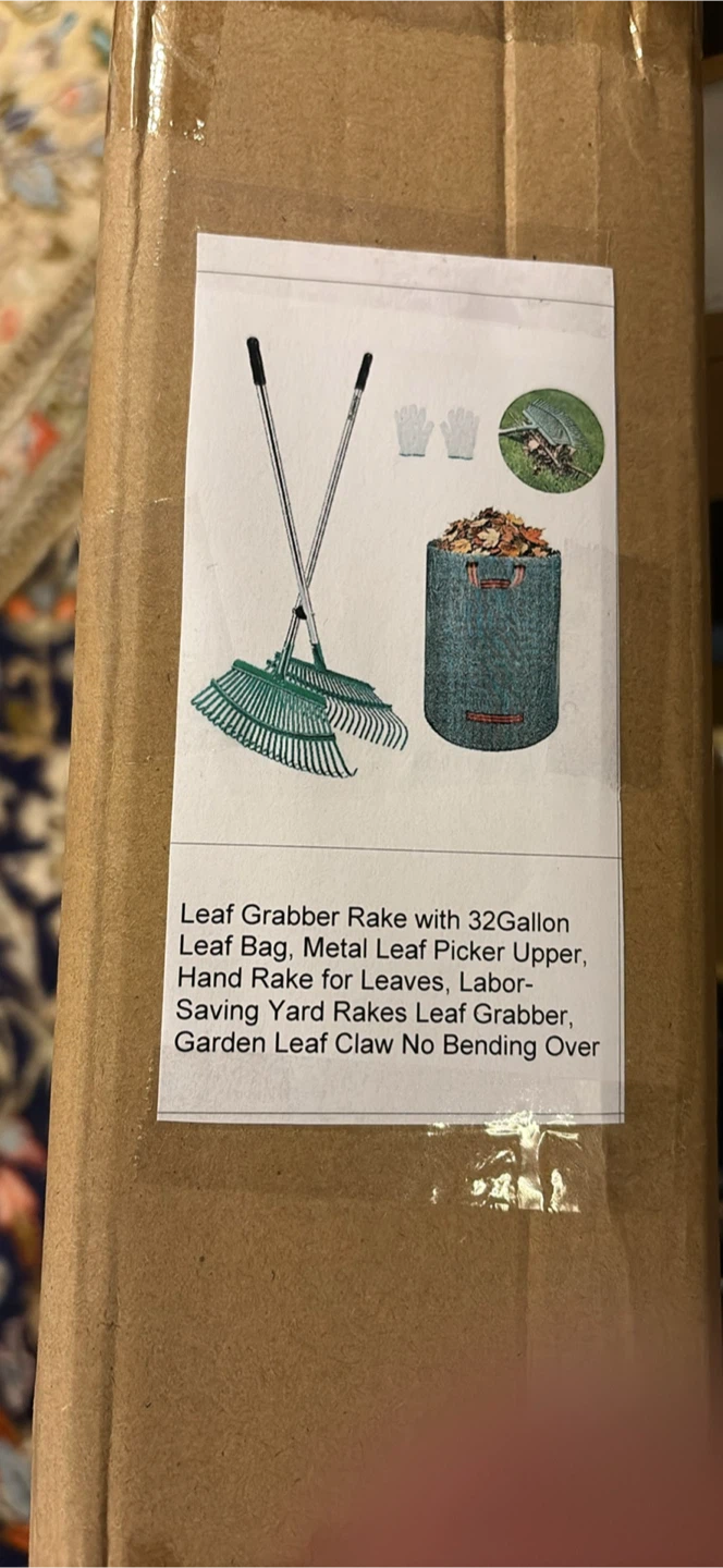 Leaf Grabber Rake and 32-Gallon Yard Waste Bag