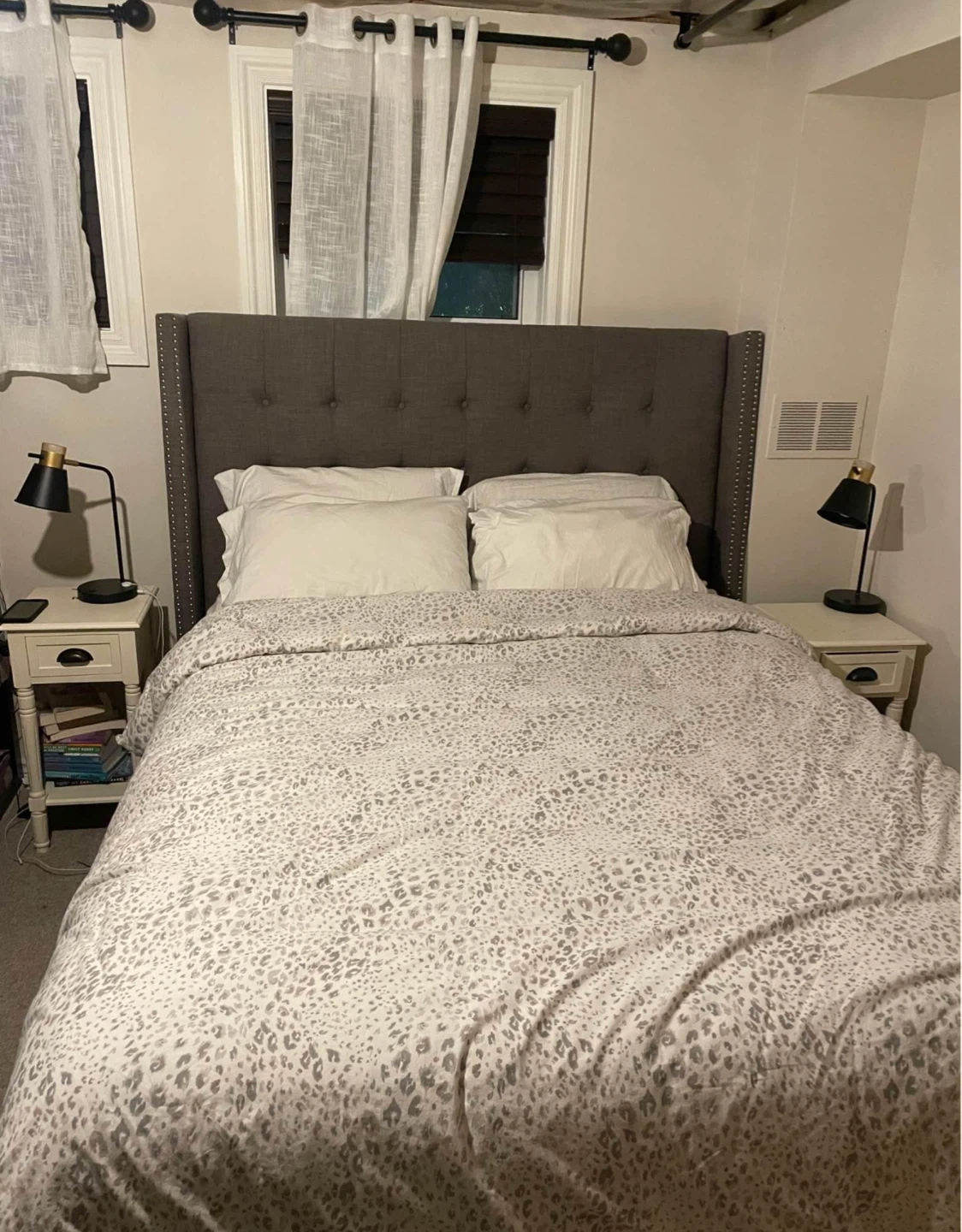 FREE QUEEN SIZE HEADBOARD, MATRESS AND BOX SPRING