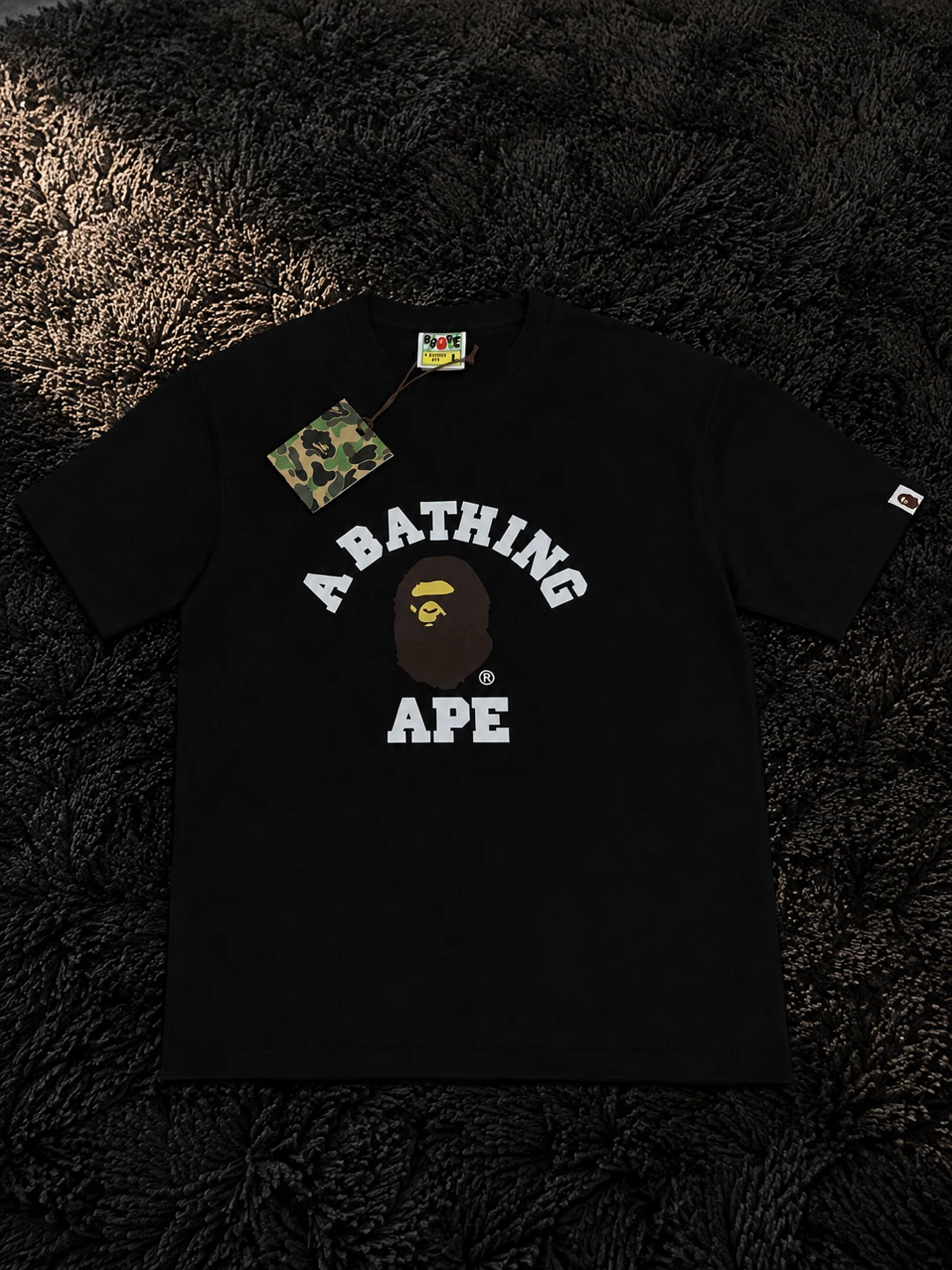 1:1 A Bathing Ape Black Graphic T-Shirt BAPE
