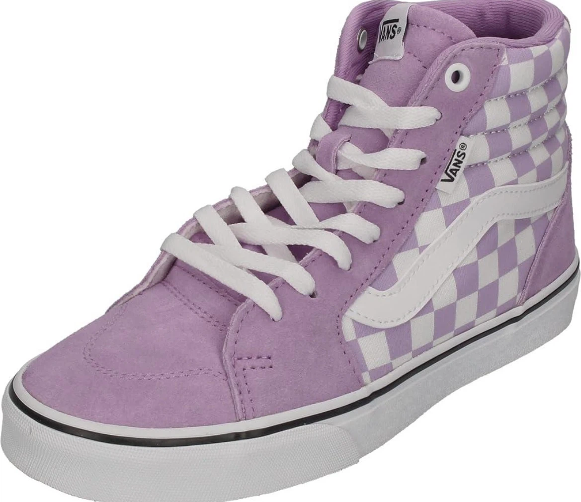 Vans Sk8-Hi Checkerboard Purple High Tops