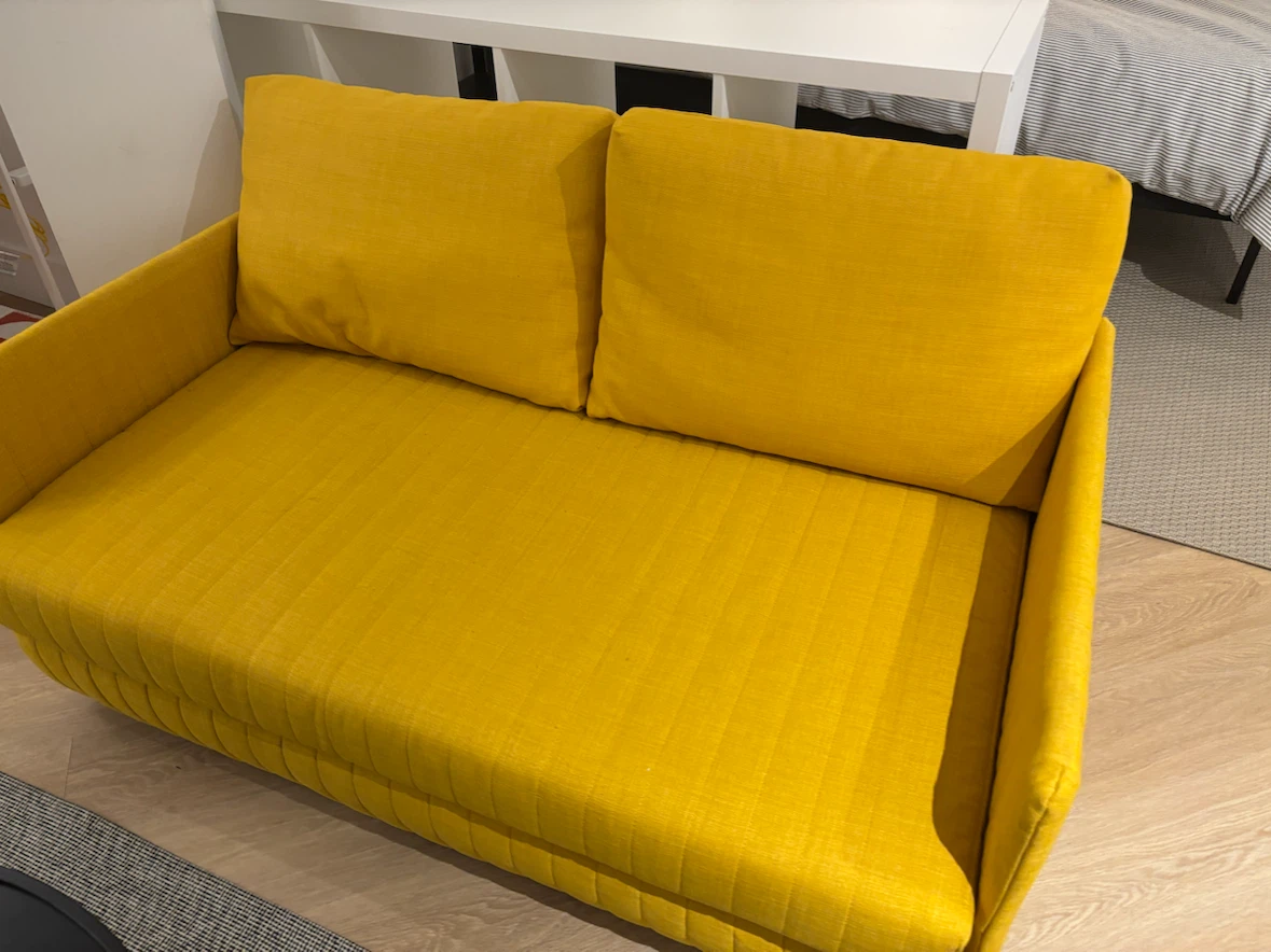 IKEA FRIDHULT Futon Sofa - Yellow