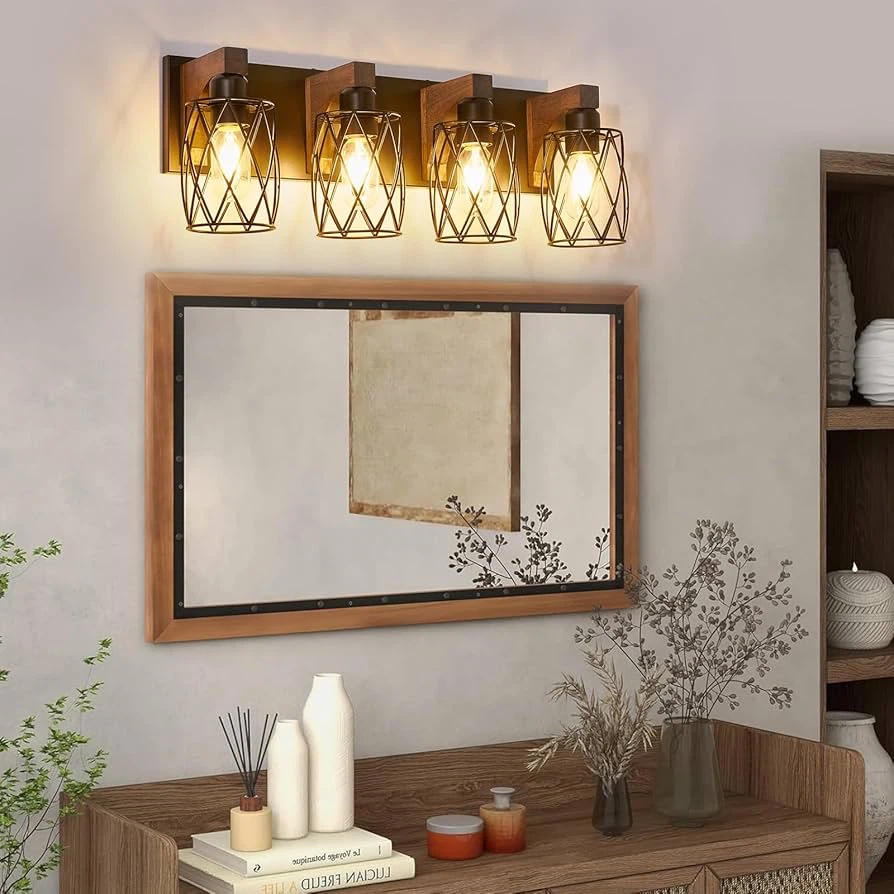 4-Light Farmhouse Bathroom Vanity Light - photo 5