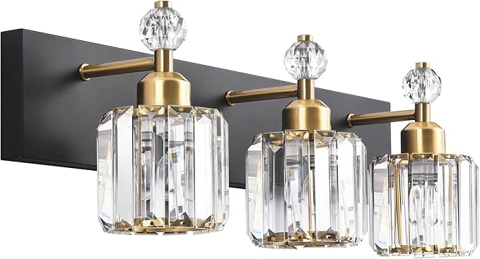 PRZSDE 3-Light Crystal Vanity Fixture