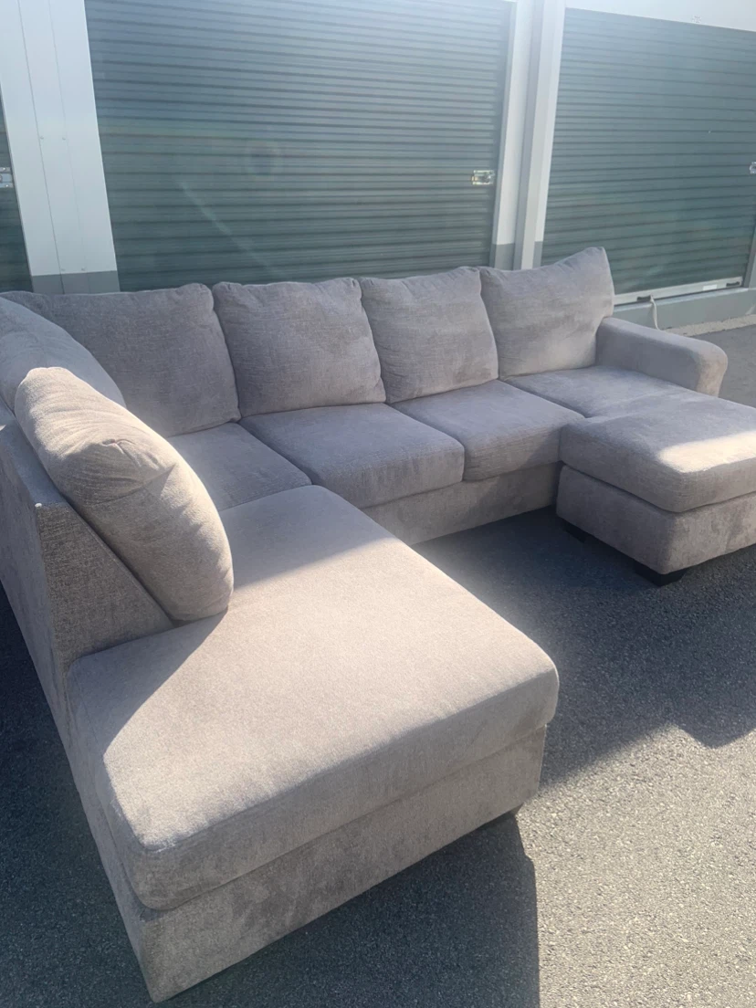 Gray Sectional Sofa with Chaise - photo 2