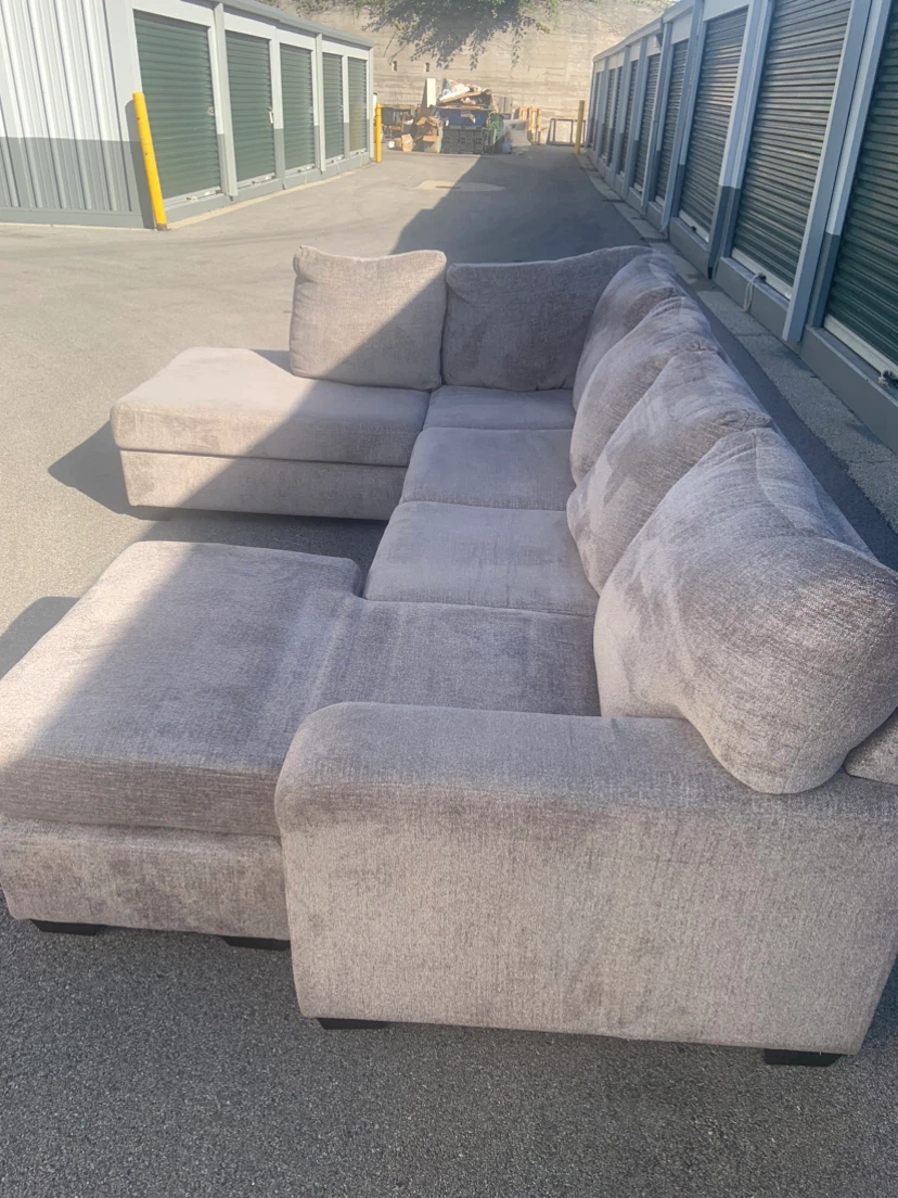 Gray Sectional Sofa with Chaise - photo 5