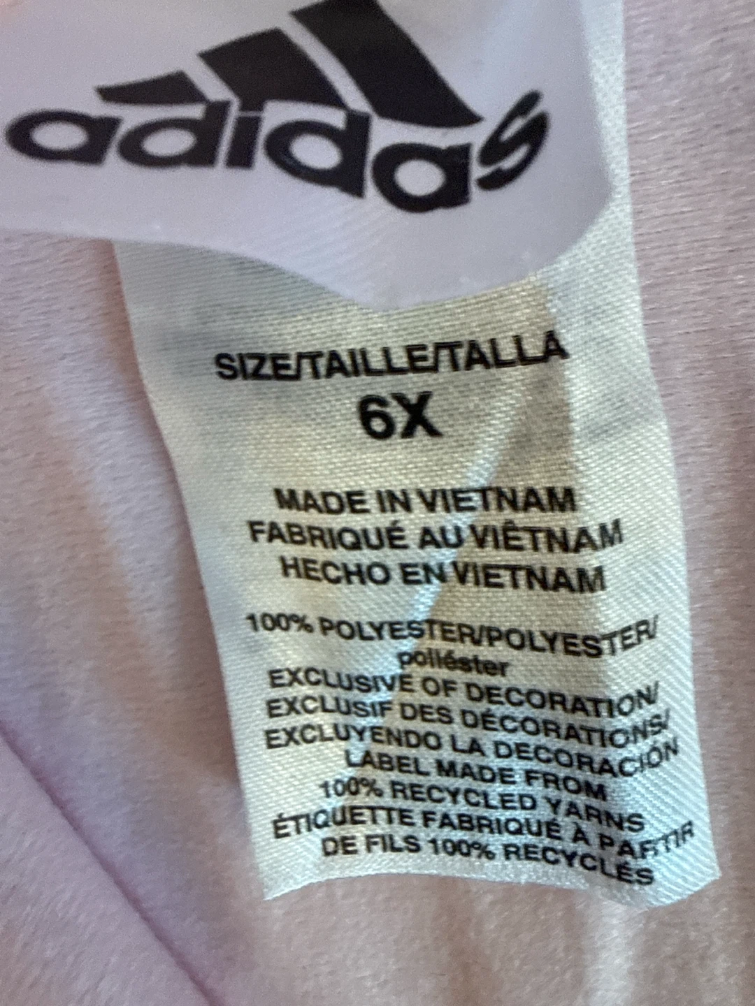 Adidas Kids Pink Tracksuit Size 6X - photo 2