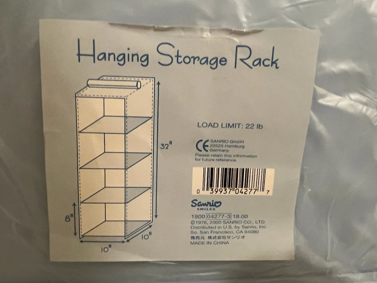 Sanrio Hello Kitty Hanging Storage Rack - photo 5