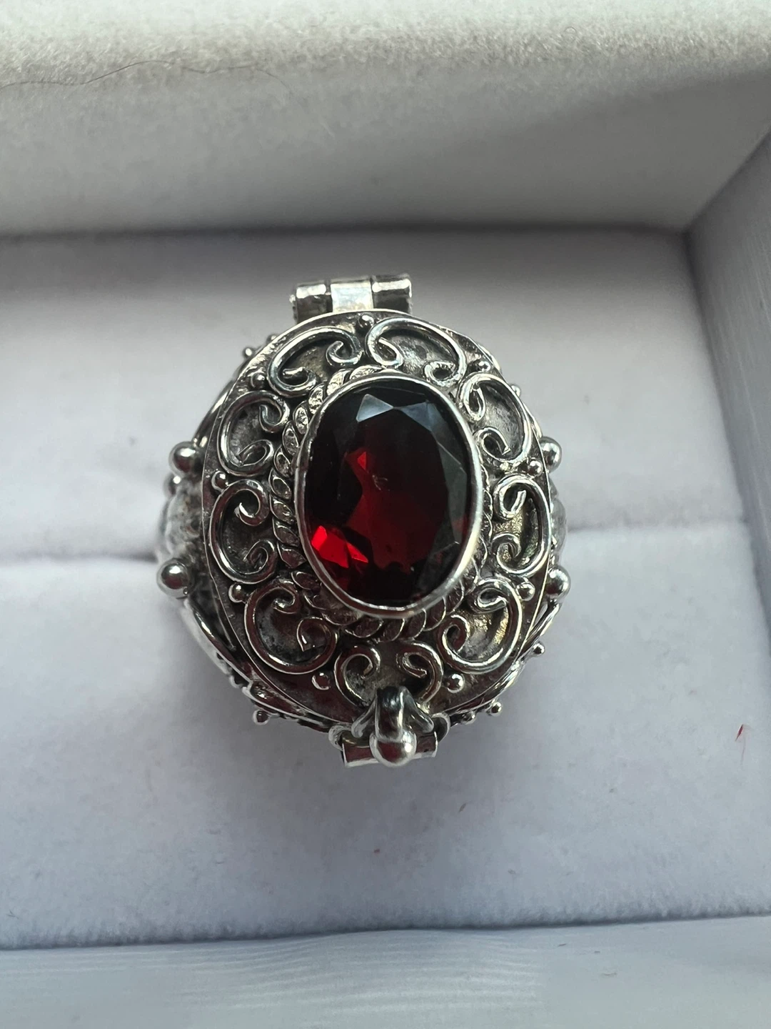925 silver and Garnet Poison Ring - photo 3