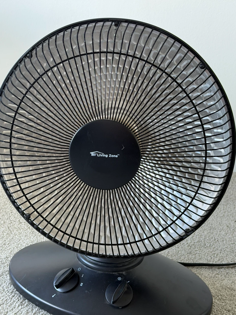 Living Zone Black Portable Heater