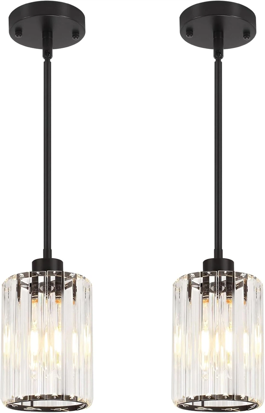 Set of 2 Modern Crystal Pendant Lights