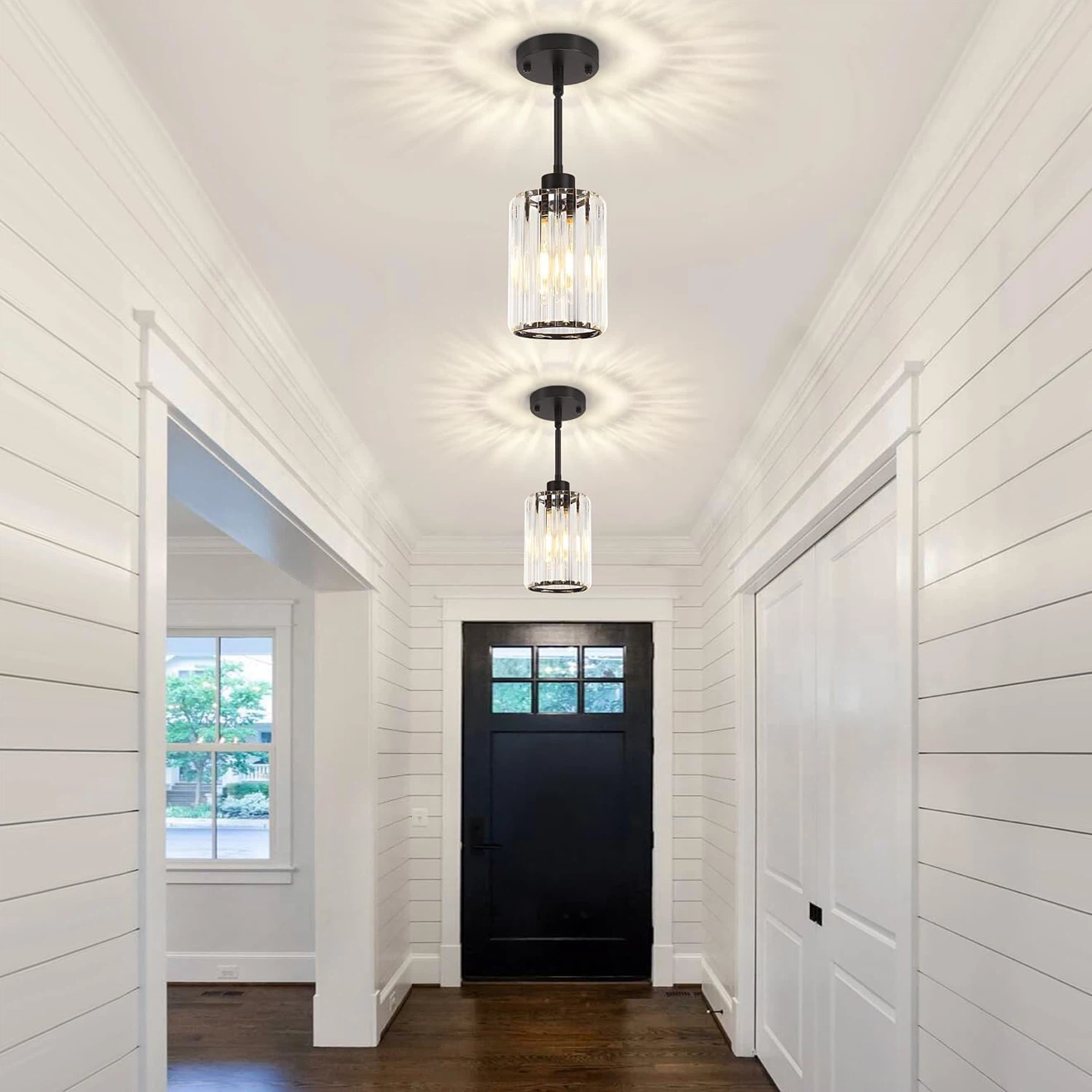 Set of 2 Modern Crystal Pendant Lights - photo 2