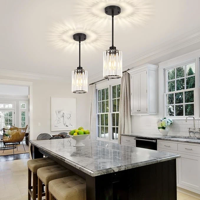 Set of 2 Modern Crystal Pendant Lights - photo 3