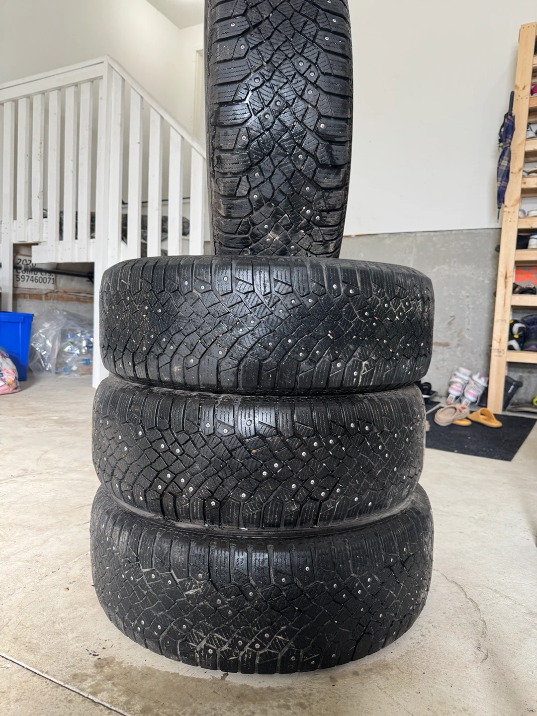 235/65R17  Set of 4 Continental IceContact Studded Winter Tires - photo 2