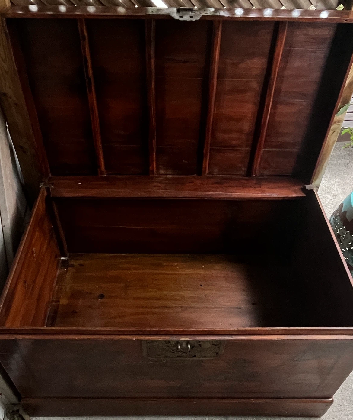 Vintage Chinese Style Wooden Storage Chest