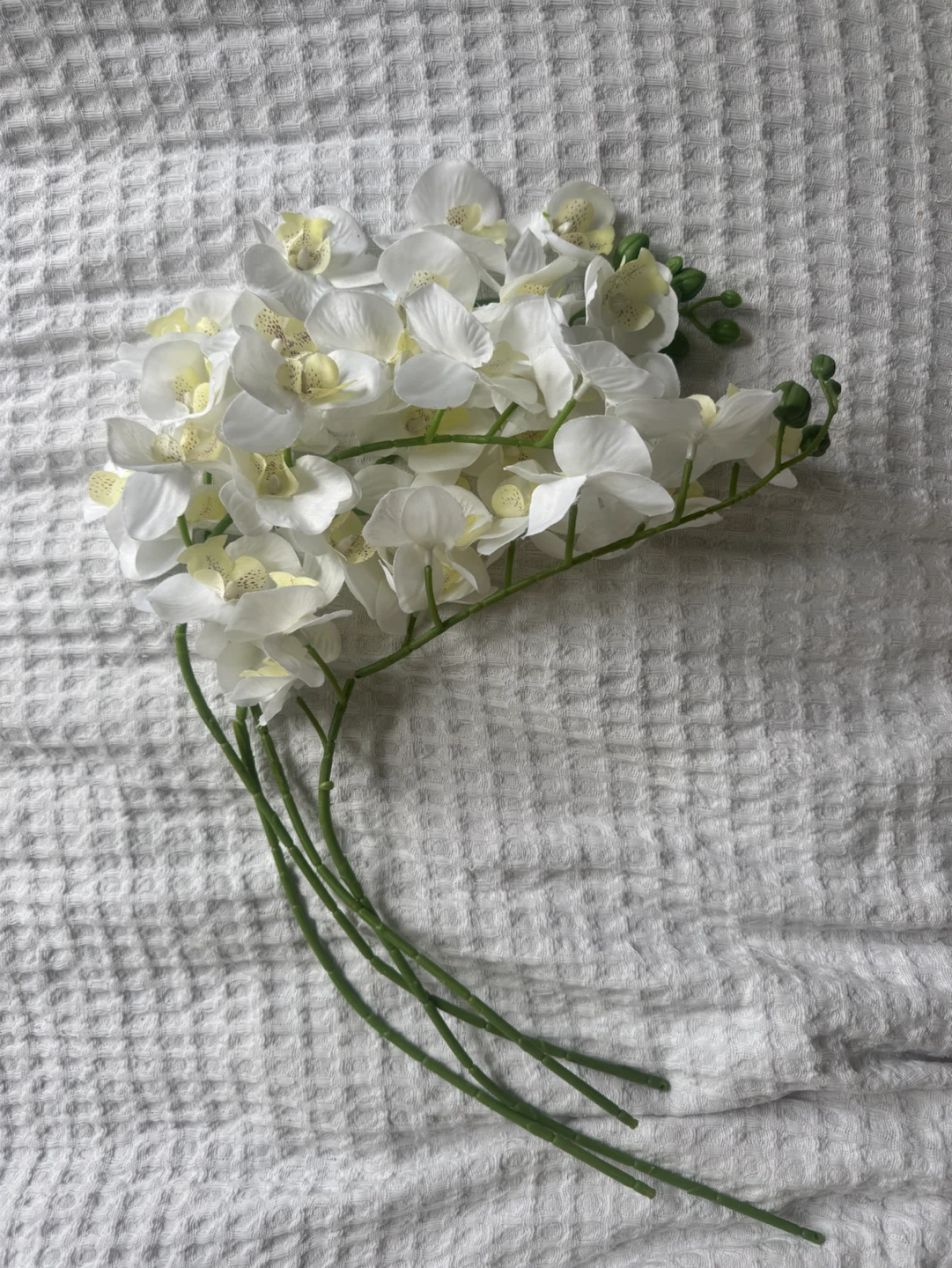 Three Artificial Orchid Stems - photo 3