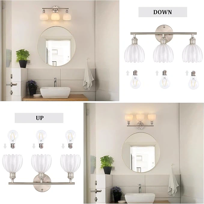 3-Light Bathroom Vanity Fixture - photo 3