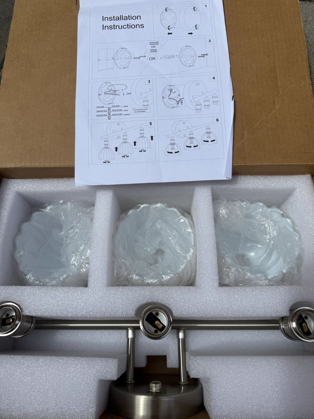 3-Light Bathroom Vanity Fixture - photo 5