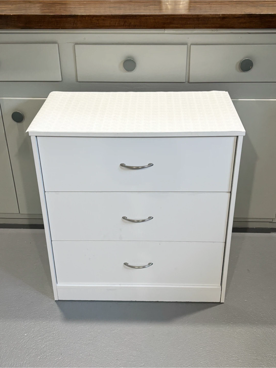 White 3 Drawer Dresser , cabinet night table