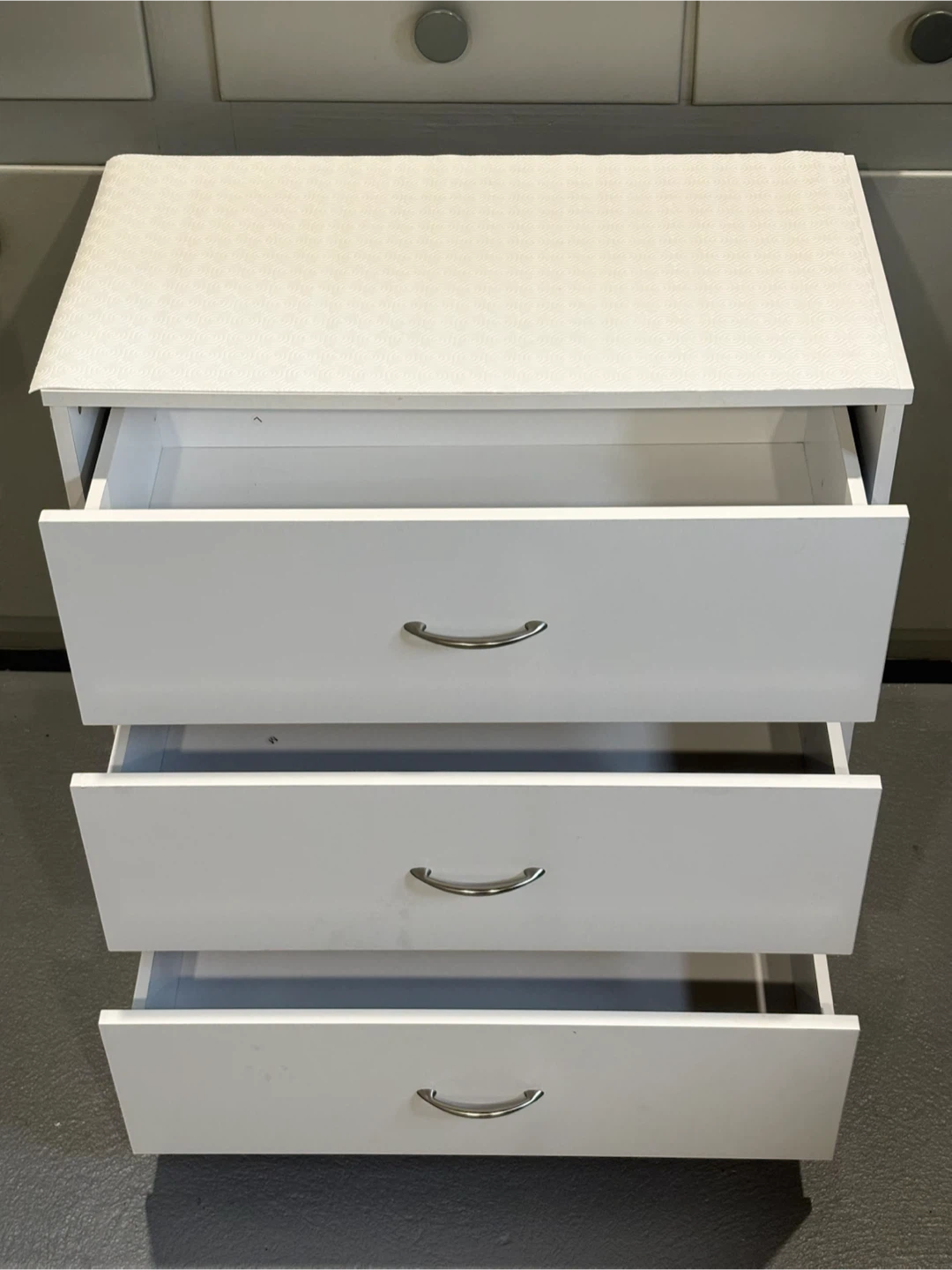 White 3 Drawer Dresser , cabinet night table - photo 4