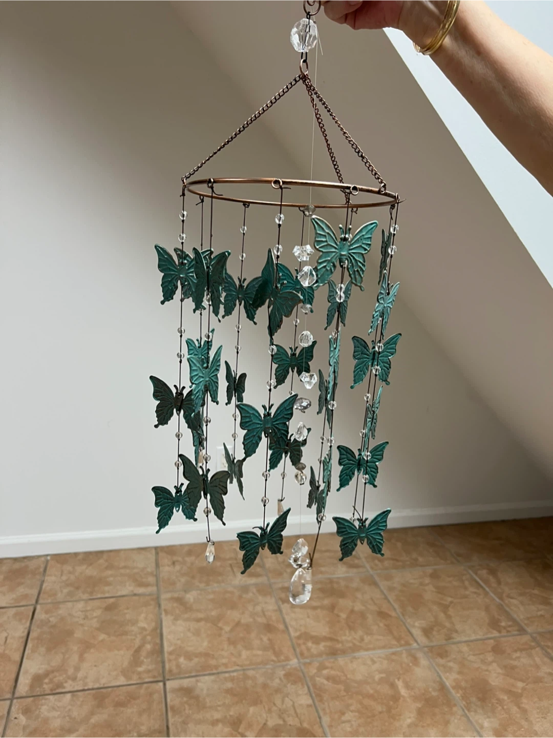Butterfly Hanging wind chime Mobile Decor