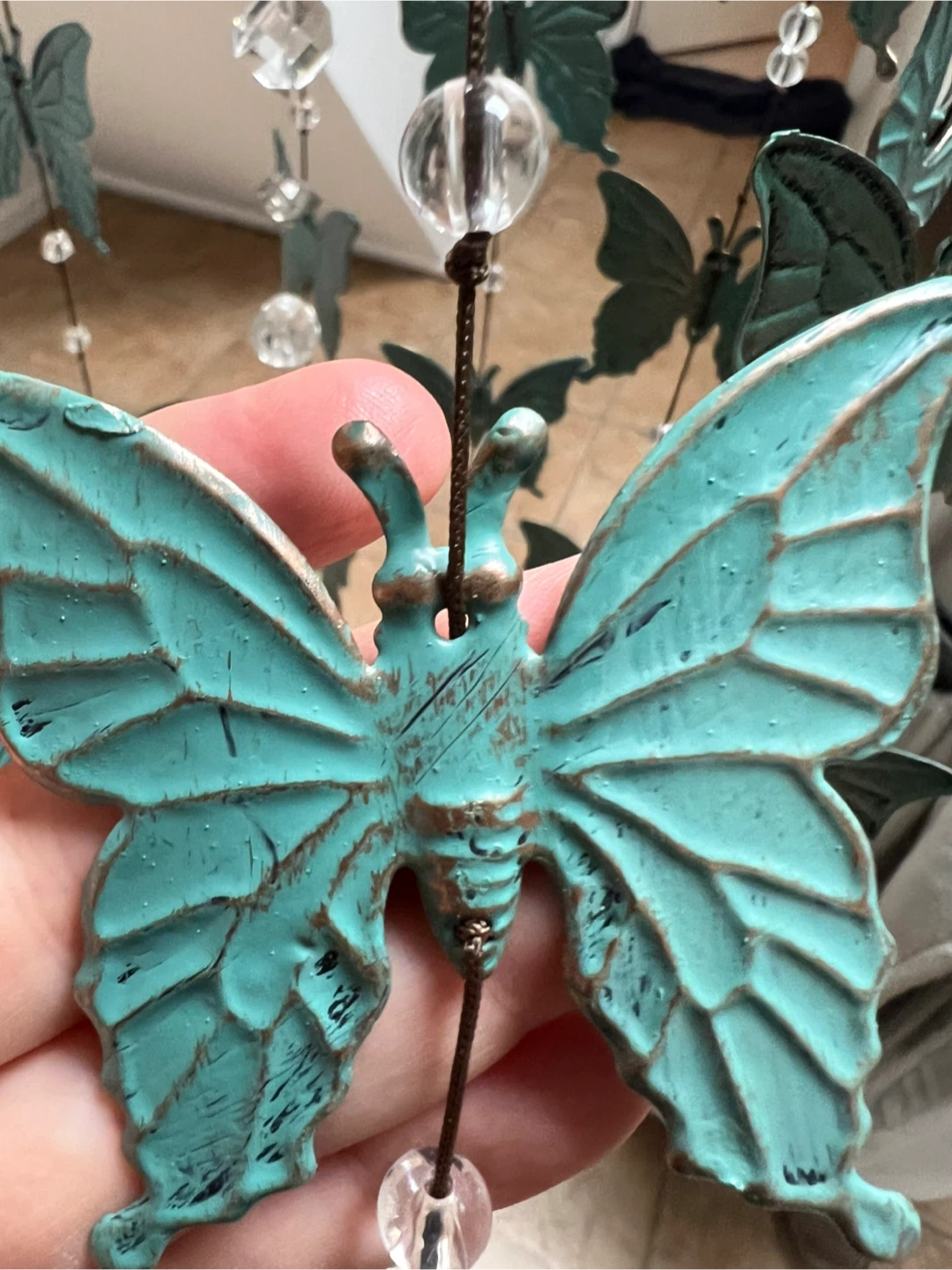 Butterfly Hanging wind chime Mobile Decor - photo 2