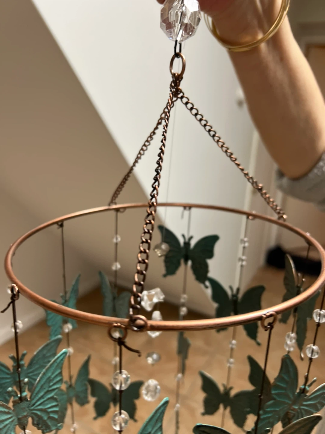 Butterfly Hanging wind chime Mobile Decor - photo 3