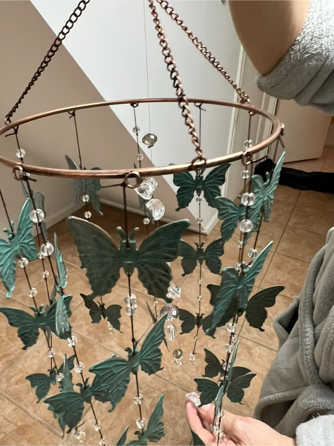 Butterfly Hanging wind chime Mobile Decor - photo 4