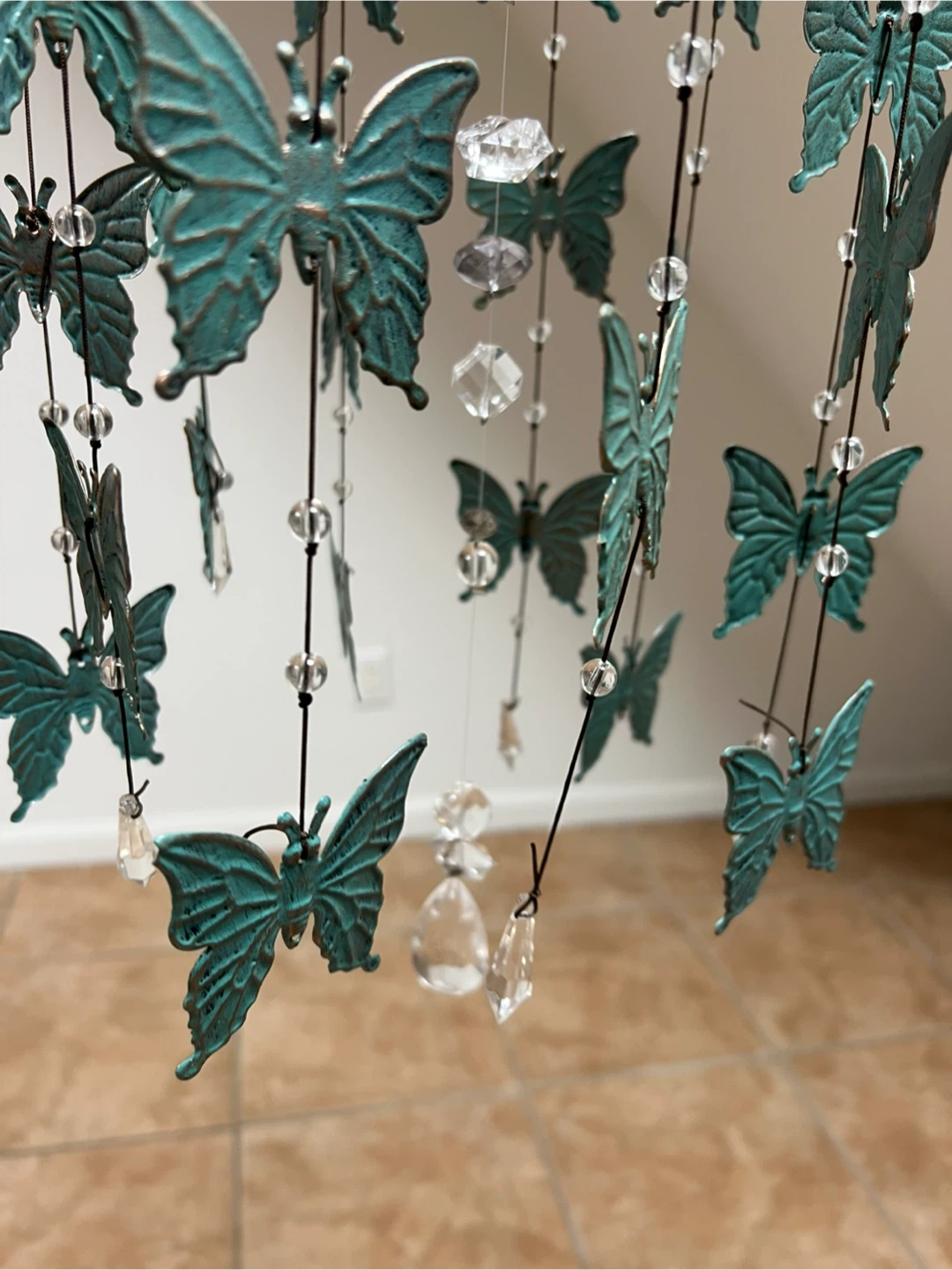 Butterfly Hanging wind chime Mobile Decor - photo 5