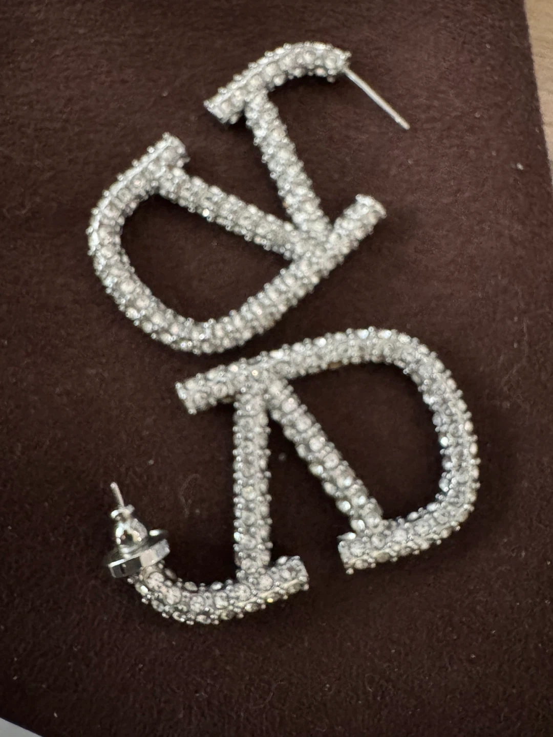 Authentic Valentino VLogo Signature Crystal Earrings - photo 5