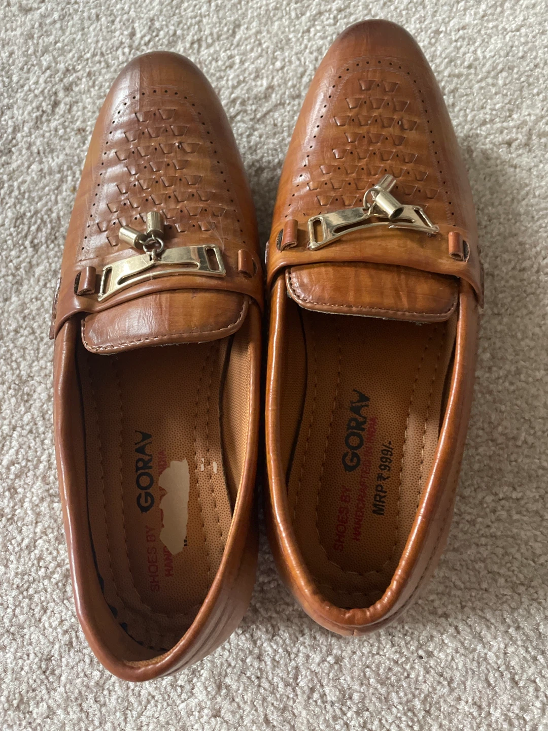 Gorav Tan Leather Loafers boys