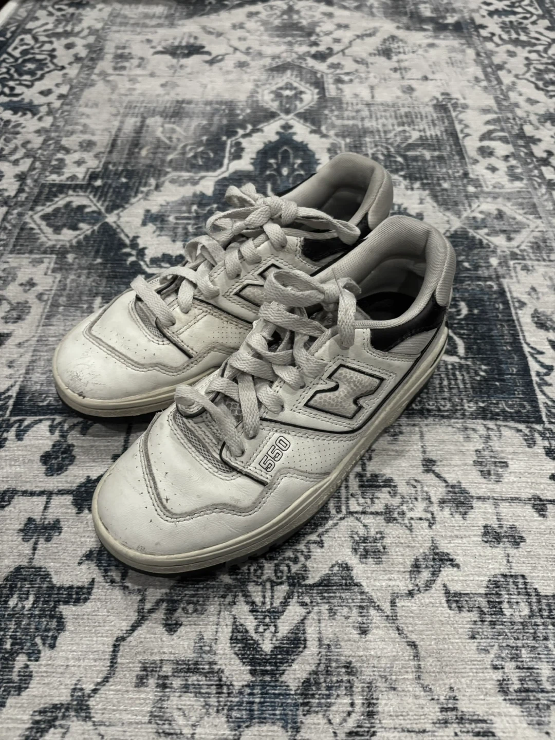 New Balance 550 White and Black Sneakers - photo 2