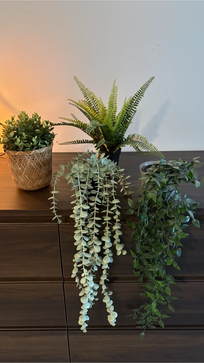 Set of 4 Artificial Potted Plants