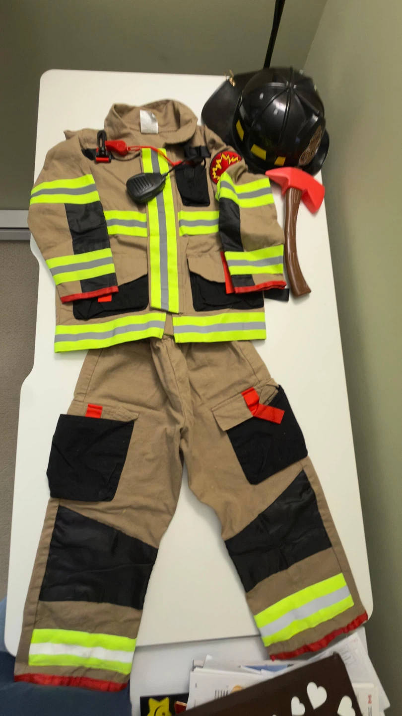 Halloween Firefighter Costume Set Size 5-6