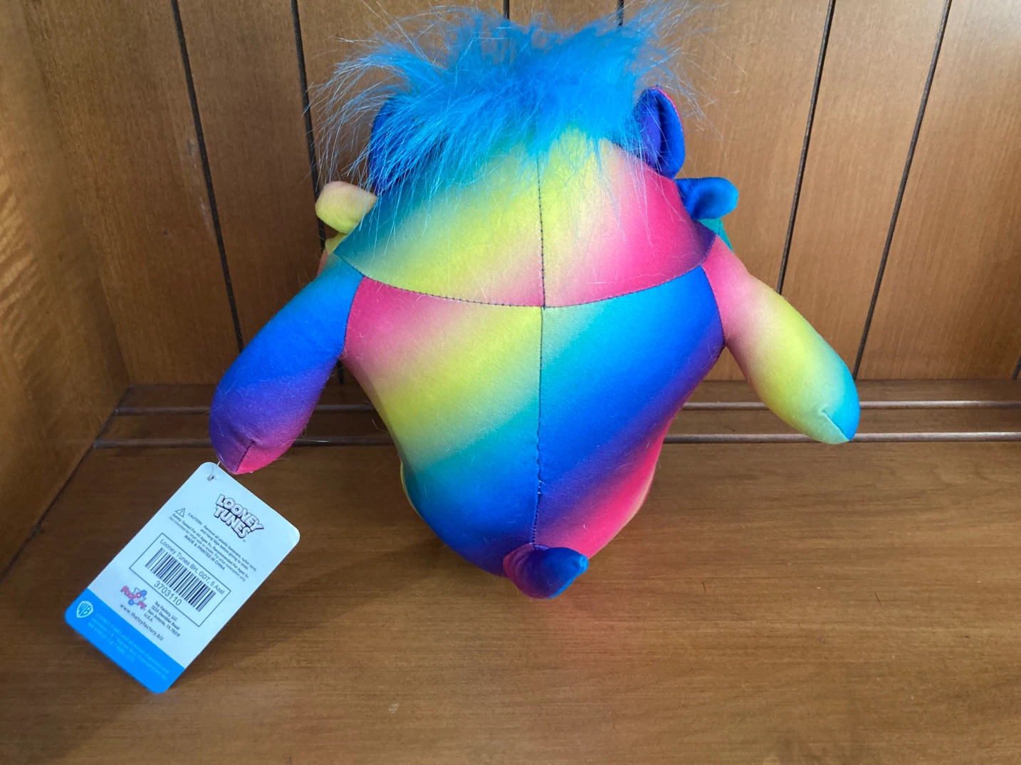 Looney Tunes Rainbow Tasmanian Devil Plush - photo 3