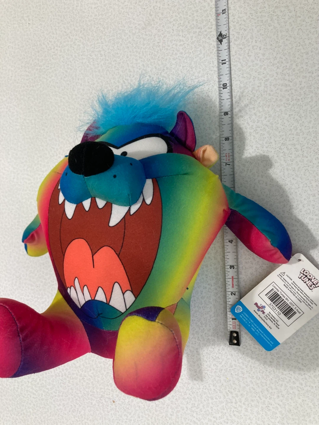 Looney Tunes Rainbow Tasmanian Devil Plush - photo 4