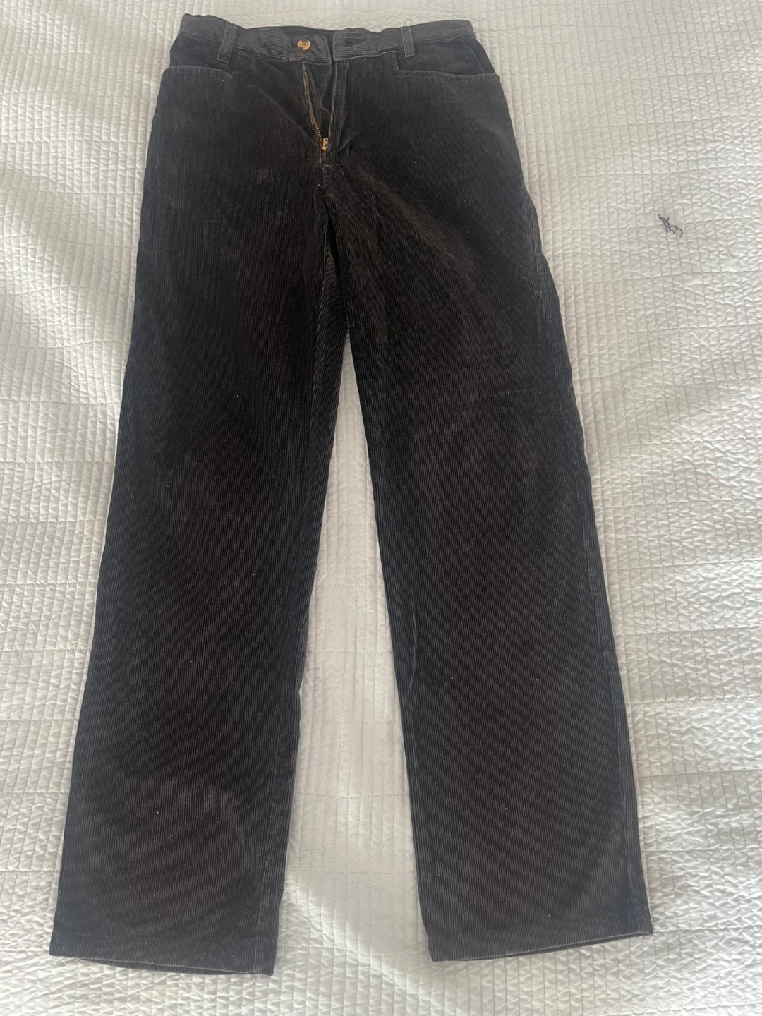 Faconnable Black Corduroy Pants